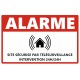 Panneau alarme propriété privée