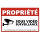 Autocollant propriété sous videosurveillance