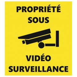 Autocollant propriété videosurveillance