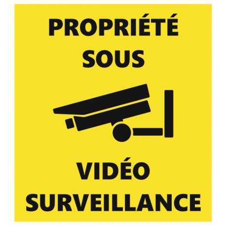 Autocollant propriété videosurveillance
