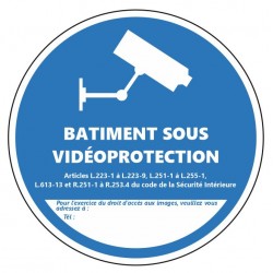Autocollant propriété videosurveillance jaune
