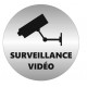 Autocollant rond batiment sous video surveillance