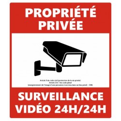 Panneau video surveillance 24h / 24