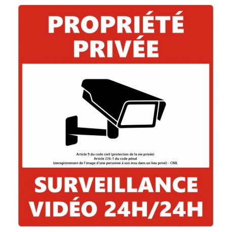 Panneau video surveillance 24h / 24