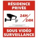 Panneau video surveillance multi langue