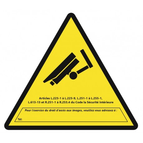 Autocollant résidence video surveillance