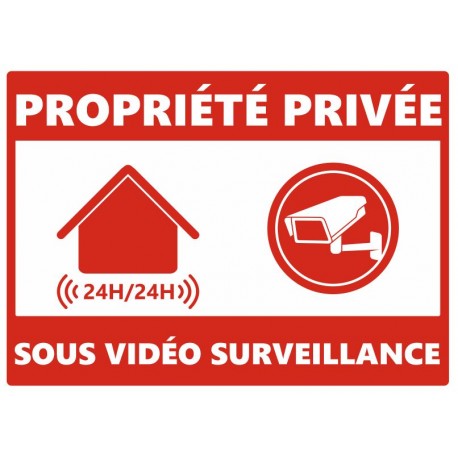 Panneau sous vidéosurveillance 24h/24