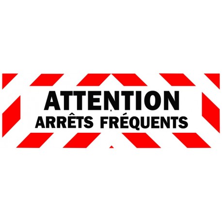 Autocollant Attention arrêt fréquent (jaune)