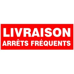 Autocollant livraison arrêt fréquent (jaune)