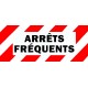 Autocollant livraison arrets fréquents (noir)