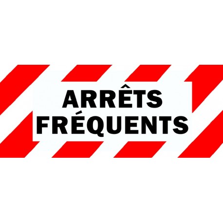 Autocollant livraison arrets fréquents (noir)