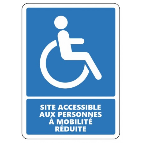 Autocollant malvoyant site accessible