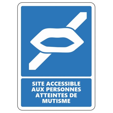 Autocollant site accessible aux personnes à mobilité réduite