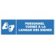 Autocollant personnel formé à la langue des signes