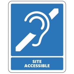 Autocollant site accessible aux chiens guides