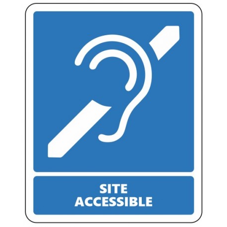 Autocollant site accessible aux chiens guides