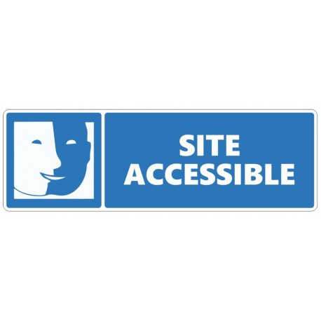 Panneau site accessible aux personnes atteintes de troubles cognitifs