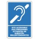 Panneau site accessible aux personnes sourdes ou malentendantes