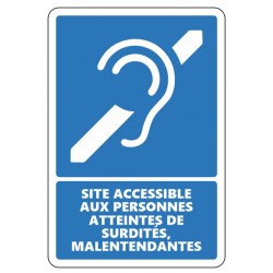 Autocollant site accessible au muet