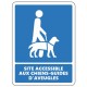 Panneau site accessible aux chiens-guides d'aveugles
