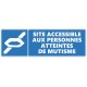 Autocollant site accessible aux personnes aveugle