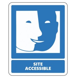 Panneau site accessible aux personnes atteinte de mutisme