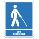Autocollant site accessible aux personnes aveugles et malvoyantes