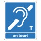 Panneau site équipé boucle magnétique