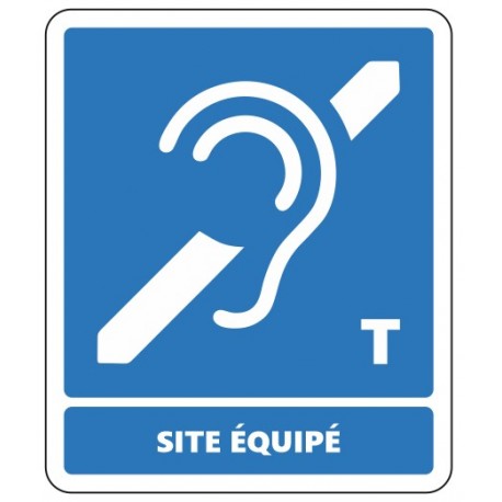 Panneau site équipé boucle magnétique