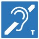 Panneau boucle magnétique avec symbole T