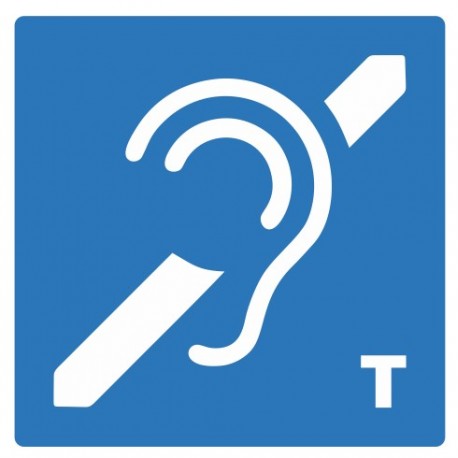 Panneau boucle magnétique avec symbole T