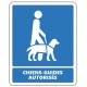 Panneau chiens-guides autorisés