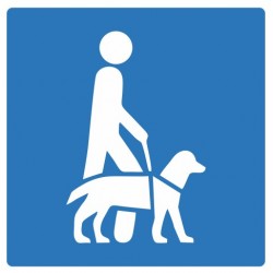 Autocollant signalétique chien guide autorisé