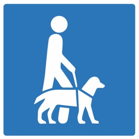 Autocollant signalétique chien guide autorisé