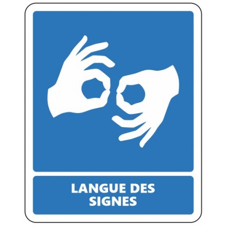 Autocollant langue des signes