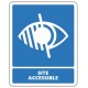 Panneau site accessible aux personnes déficientes visuelles