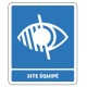 Panneau site équipé pour les personnes déficientes visuelles