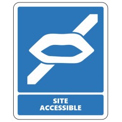 Autocollant site équipé personnes malentendantes