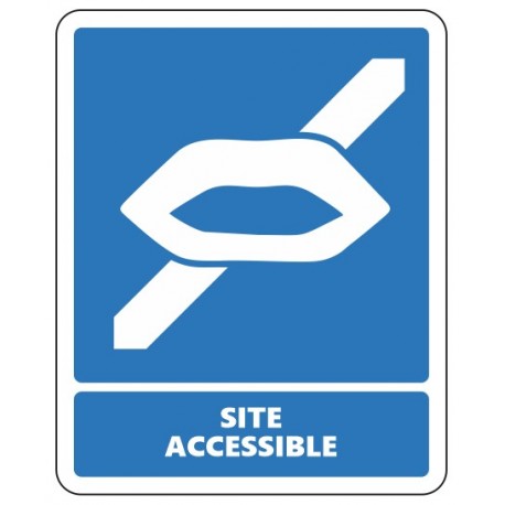 Autocollant site équipé personnes malentendantes