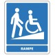 Autocollant rampe accés PMR