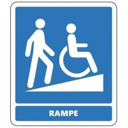 Autocollant rampe accés PMR