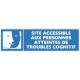 Panneau site accessible aux personnes atteintes de troubles cognitifs