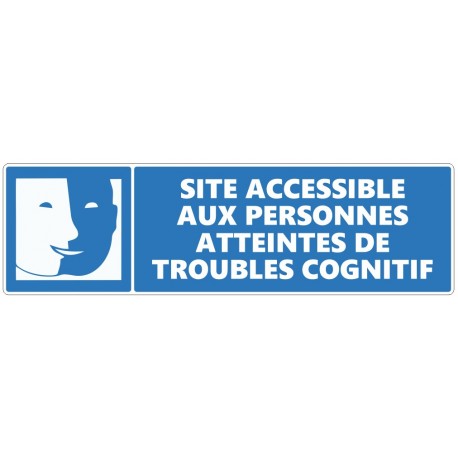 Panneau site accessible aux personnes atteintes de troubles cognitifs