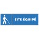 Panneau site équipé pour personnes aveugles