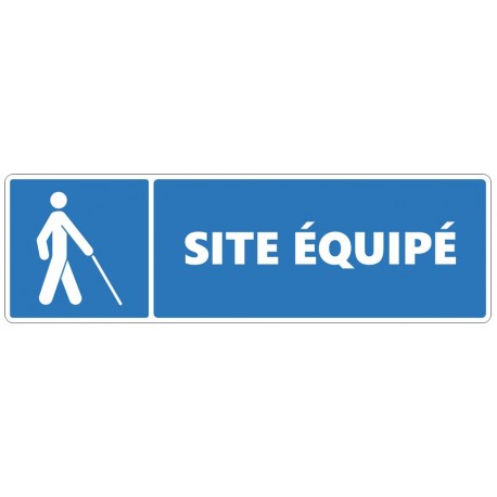 Panneau site équipé pour personnes aveugles
