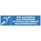 Panneau site accessible aux personnes malentendantes