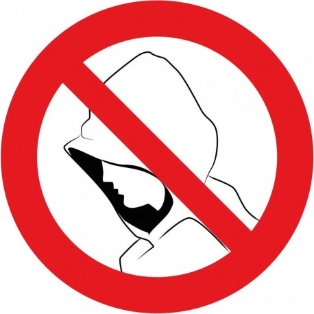 Panneau interdiction de porter une cagoule