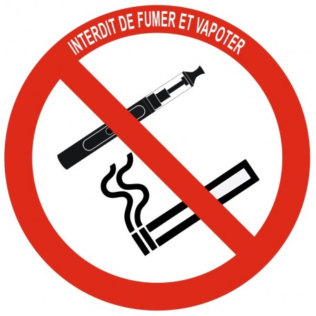 Autocollant interdiction de vapoter