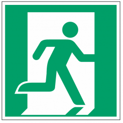 Autocollant sortie de secours picto