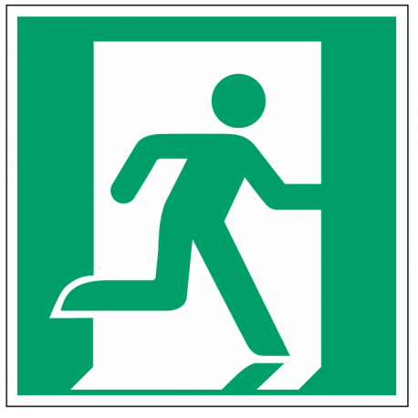 Autocollant sortie de secours picto